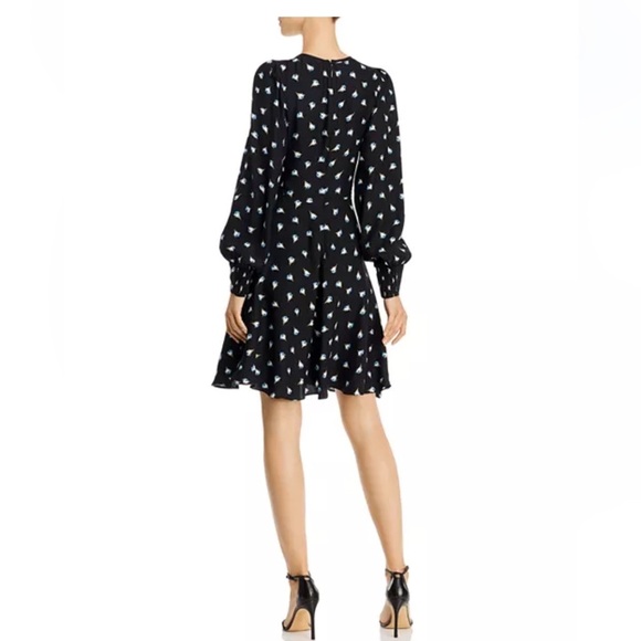 Beautiful Silk NWOT Rebecca Taylor Black Floral Dress  Size 6 - Picture 3 of 12